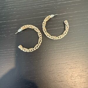 Kendra Scott Intricate Rose Gold Hoop Earrings
